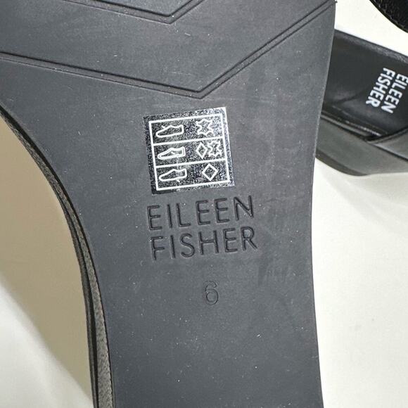 NWOB | Eileen Fisher | Mars Ankle Wedge Sandal | Black | Size 6 & 9.5 - Picture 10 of 16